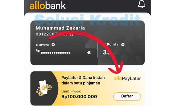 Cara Daftar Paylater Allo Bank